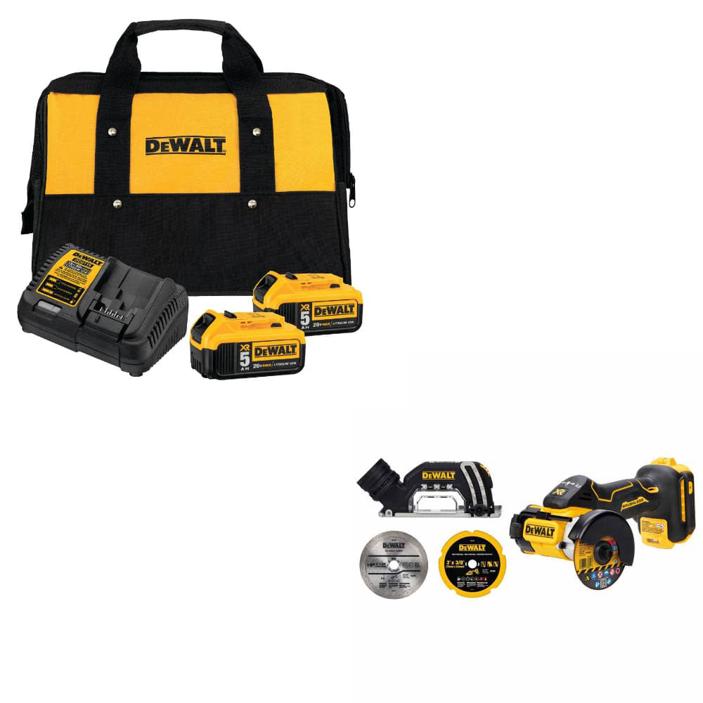 Dewalt 20v max battery discount starter kit with 2 batteries