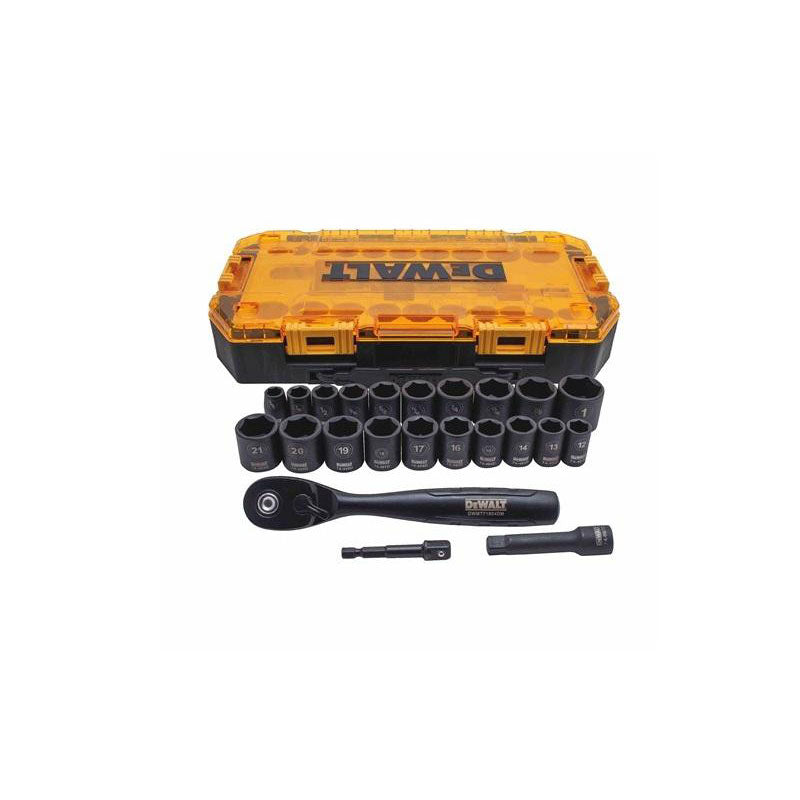 DeWalt DWMT74739 23pc 1 2 Drive 7 16 1 13 24mm Impact Socket Set