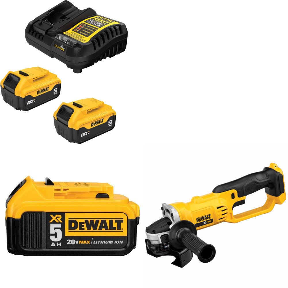 DeWalt DCB205-2C 20V Max Starter Kit W/ DCB205 20V Battery Pack & Cut-Off Tool