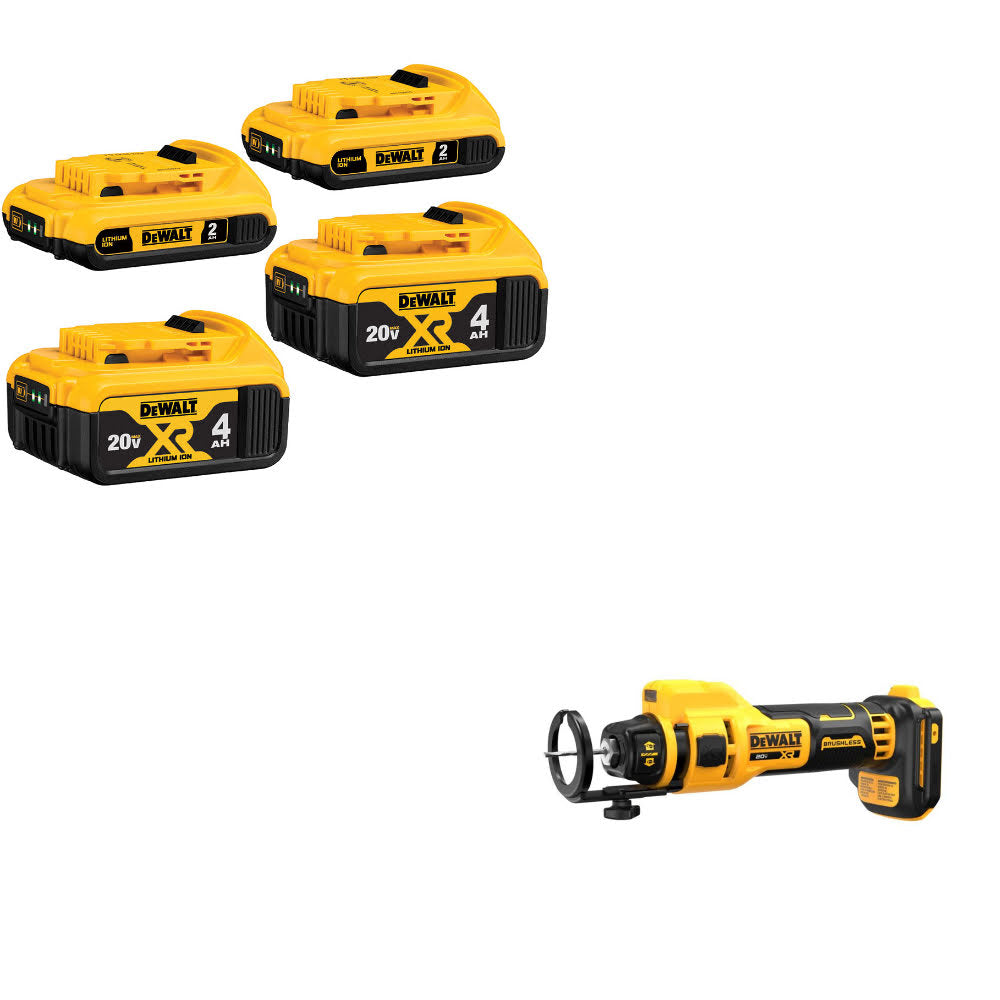 DeWalt DCB324-4 20V MAX Battery 4-Pack W/ FREE DCE555B 20V MAX Cut-Out Tool