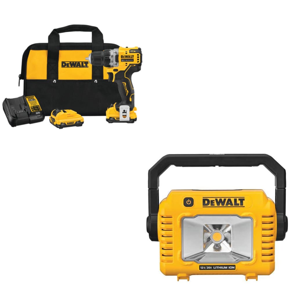 Dewalt DCD701F2 12V Max Drill Driver Kit w/ FREE DCL077B Cordless Task Light