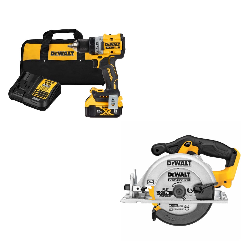 DeWalt DCD800P1 20V Max XR 1/2" Drill/Driver Kit W/ DCS391B 20V MAX Circ Saw