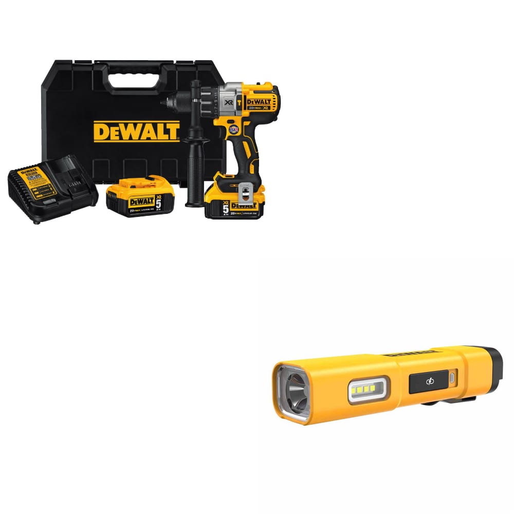 DeWalt DCD996P2 20V MAX XR 3-Speed Hammer Drill W/ FREE DCL183 LED Flashlight