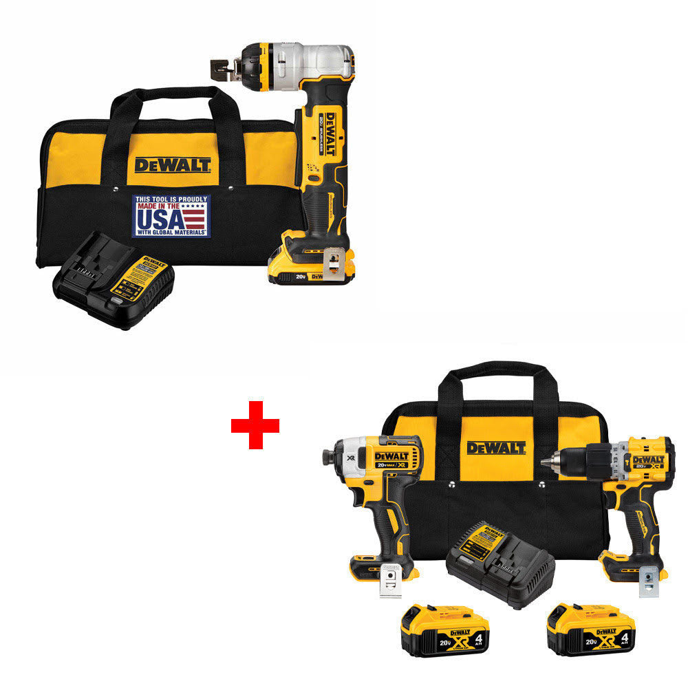 DeWalt DCE158D1 20V MAX* XR Cutter W/ FREE DCK249M2 20V MAX 2-Tool Combo Kit