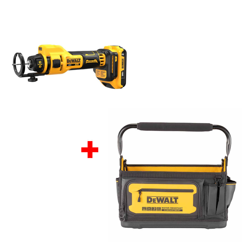 DeWalt DCE555D2 20V MAX* Cut-Out Tool Kit W/ FREE DWST560106 20" Tool Tote