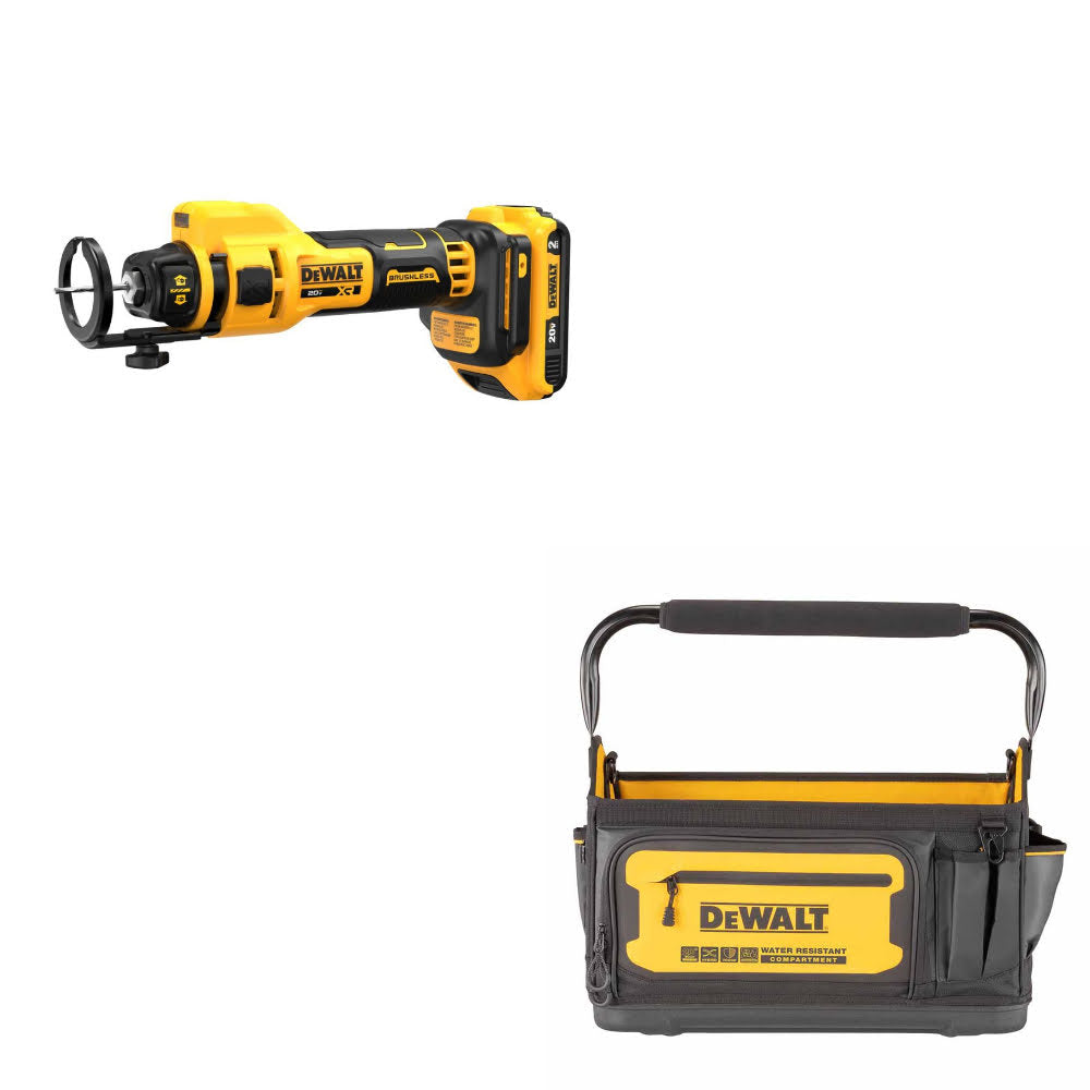 DeWalt DCE555D2 20V MAX* Cut-Out Tool Kit W/ FREE DWST560106 20" Tool Tote