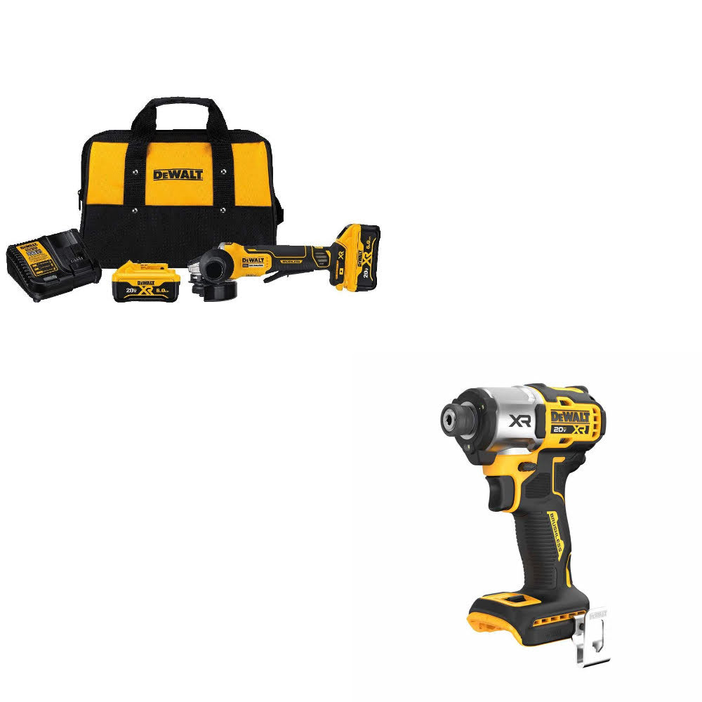 DeWalt DCG413R2 20V Angle Grinder Kit W/ FREE DCF845B 20V MAX Impact Driver