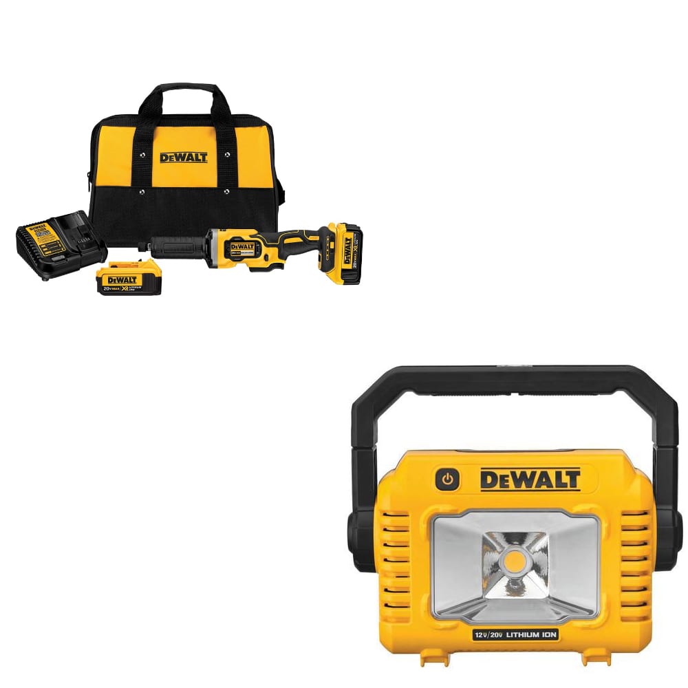 DeWalt DCG426M2 20V Max Die Grinder Kit W/ FREE DCL077B Cordless Task Light