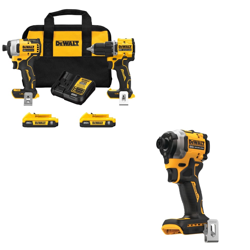 DeWalt DCK225D2 20V MAX 2-Tool Combo Kit W/ DCF850B 20V MAX* 1/4" Impact Driver