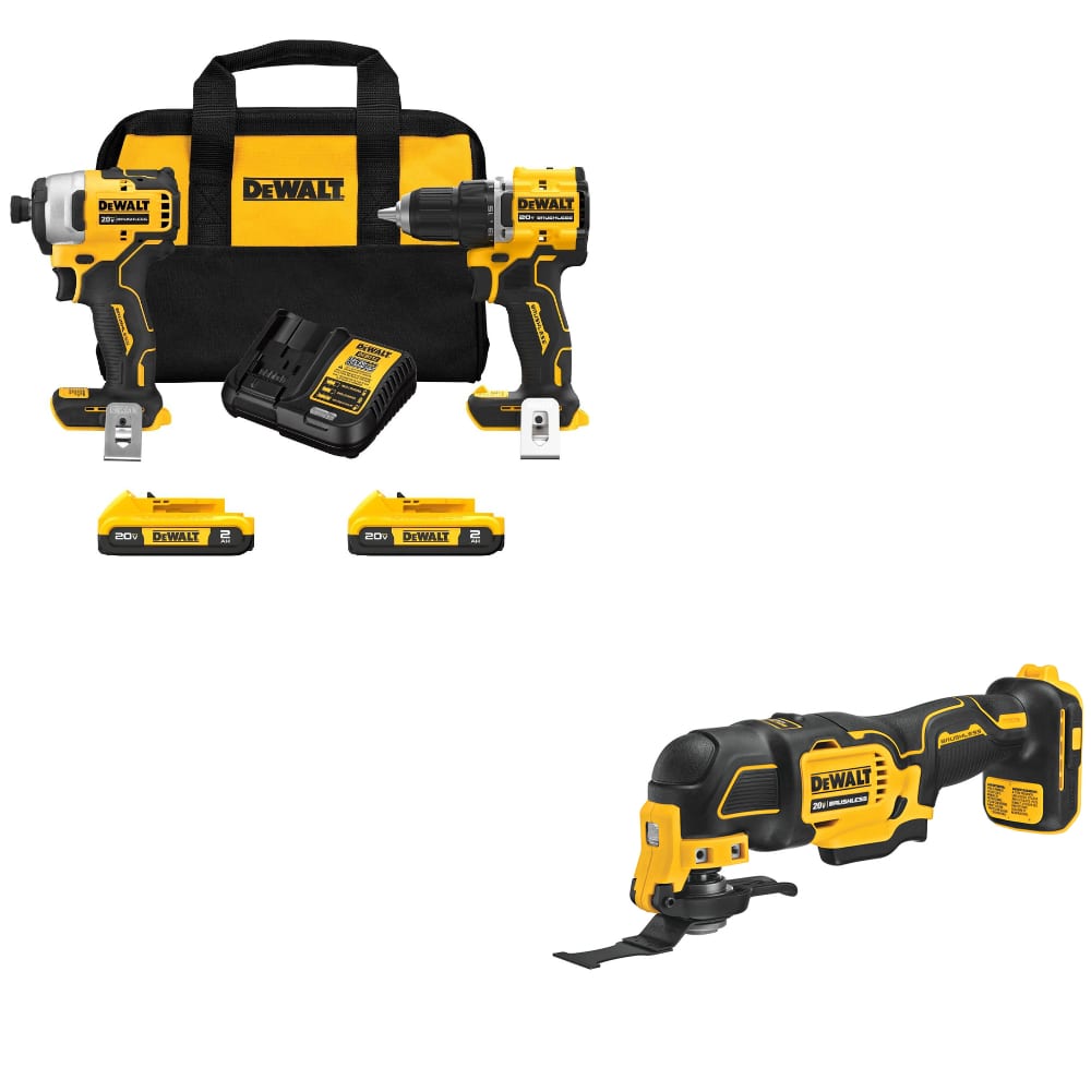 DeWalt DCK225D2 ATOMIC 20V MAX 2 Tool Combo Kit w/ DCS354B 20V MAX Multi-Tool