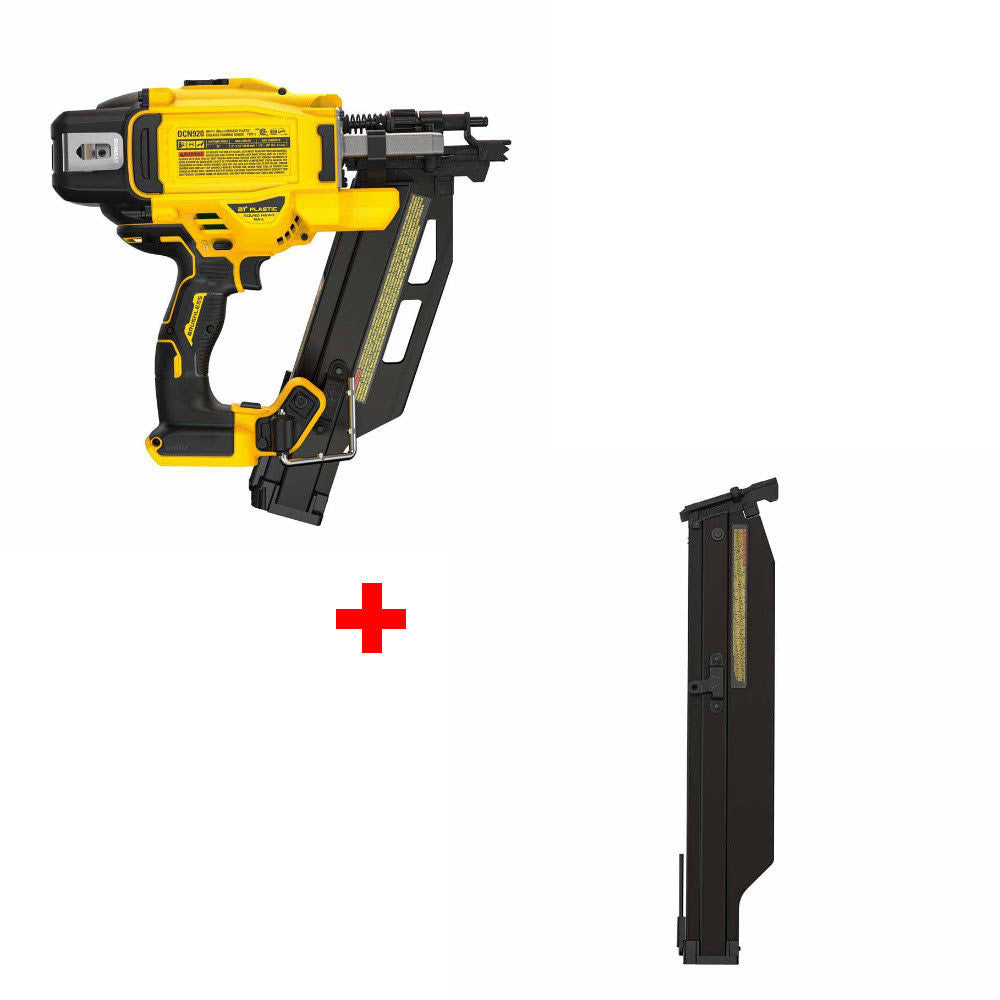 DeWalt DCN920B 20V MAX XR 21° Nailer (Tool Only) W/ FREE DZN920 21° Magazine