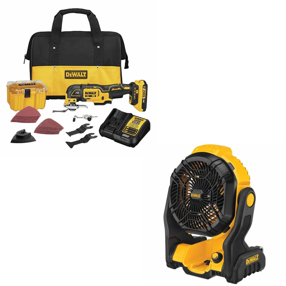 DeWalt DCS356D1 20V MAX XR Multi-Tool Kit W/ FREE DCE512B 20V MAX Jobsite Fan