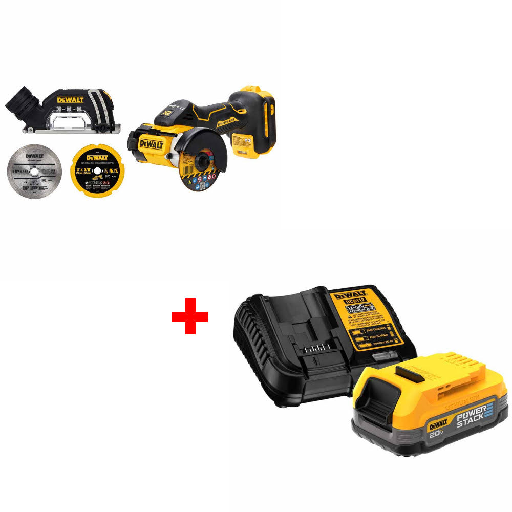 DeWalt DCS438B 20V MAX Cut-Off Tool W/ FREE DeWalt DCBP034C 20V MAX Starter Kit