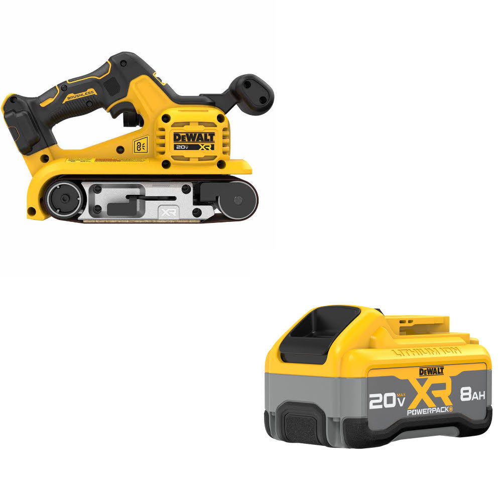 DeWalt DCW220B 20V Max XR Belt Sander W/ FREE DCB2108 20V MAX POWERPACK Battery