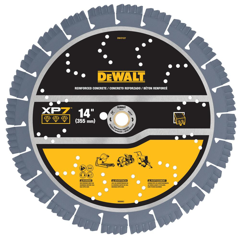 DeWalt DW47437 14IN SEGMENTED XP7 REINFORCED CONCRETE