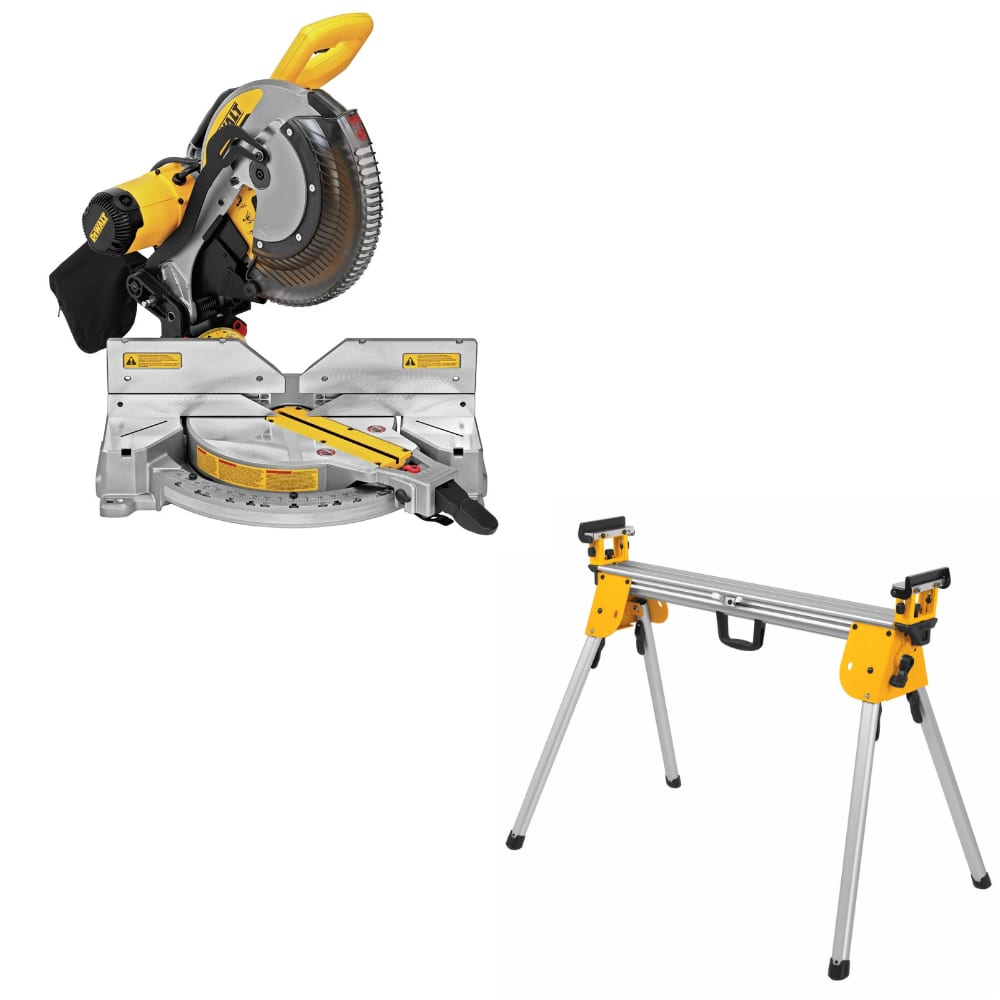 DeWalt DWS716 15Amp 12" Miter Saw (IEC Compliant) W/ DWX724 Miter Saw Stand