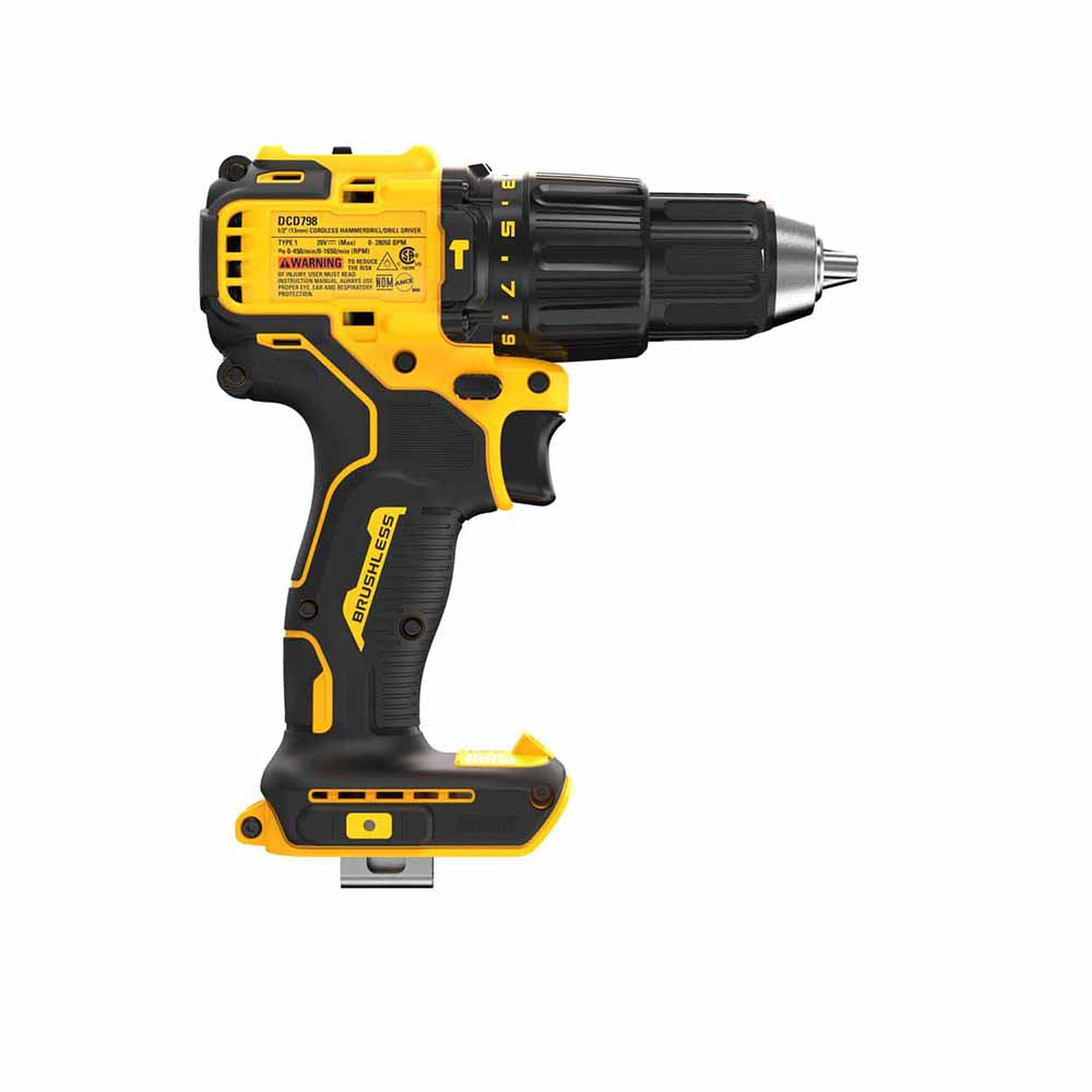 DeWalt DCD798B 20V MAX Brushless Cordless 1/2 in. Hammer Drill (Tool Only) - 4