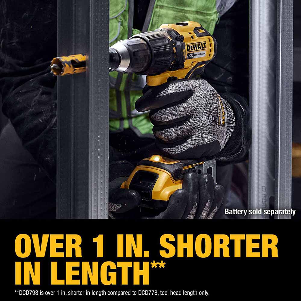 DeWalt DCD798B 20V MAX Brushless Cordless 1/2 in. Hammer Drill (Tool Only) - 9