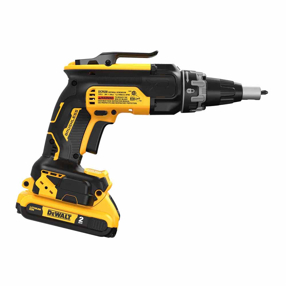 DeWalt DCF630D2 20V MAX XR Brushless Drywall Screwgun Kit (2.0Ah) - 4