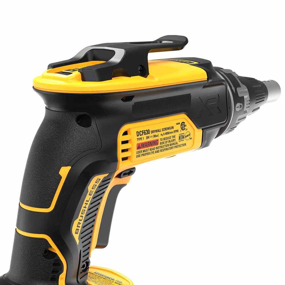 DeWalt DCF630E1 20V Max BL Drywall Screwgun (1.7A) - 7