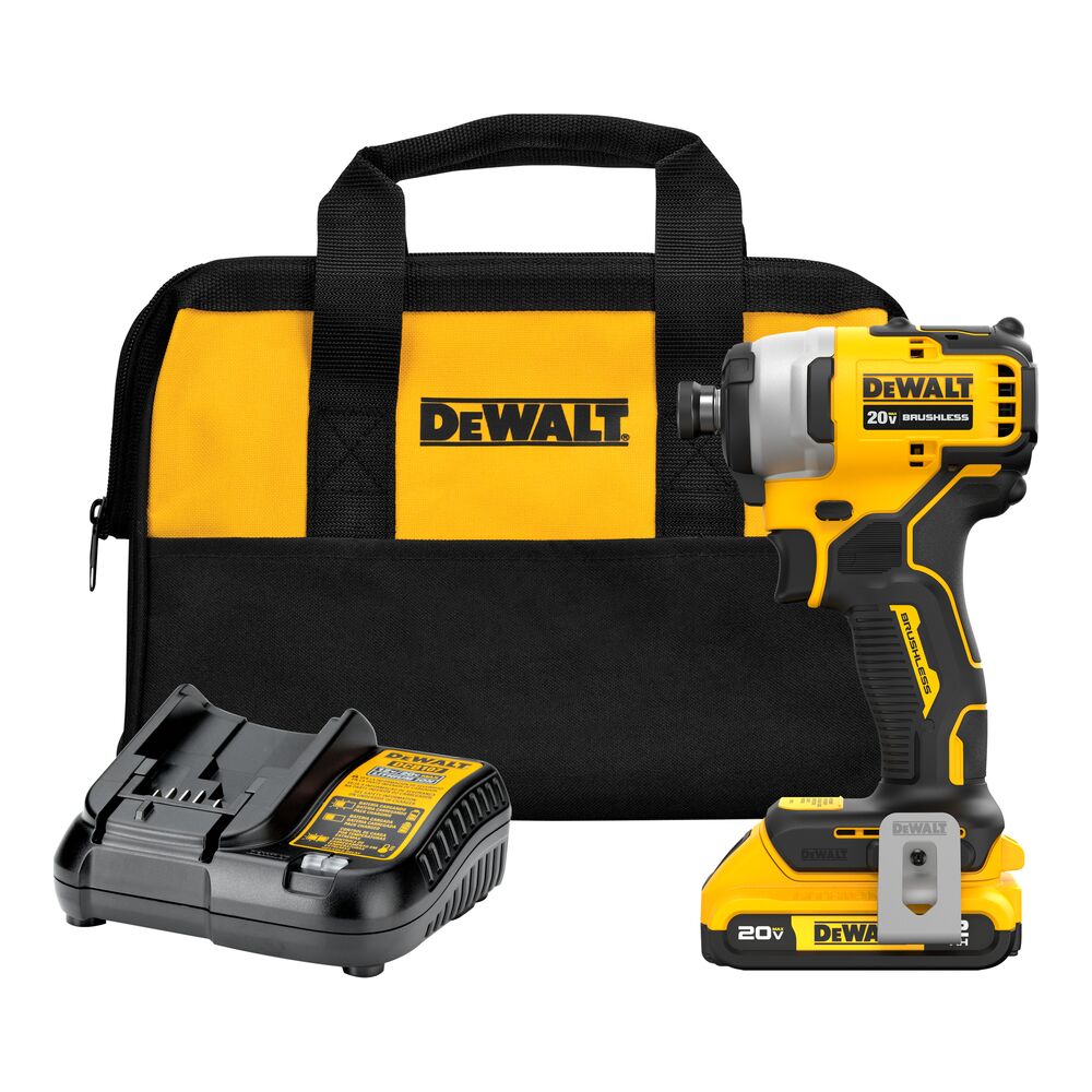 DeWalt DCF809D1 ATOMIC 20V MAX Brushless Cordless Compact 1/4 in. Impact Driver Kit