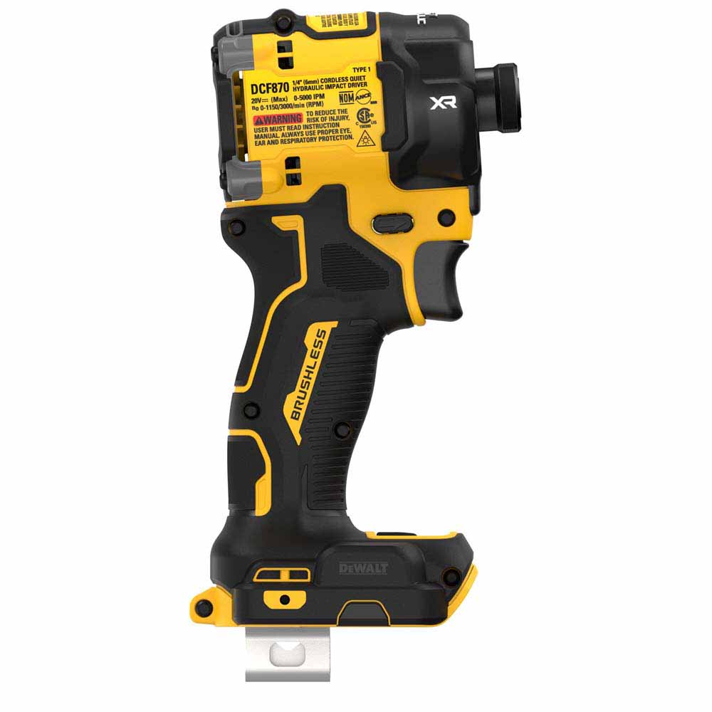 DeWalt DCF870B 20V MAX XR Brushless Cordless 1/4 in. Quiet Hydraulic Impact Driver - 5