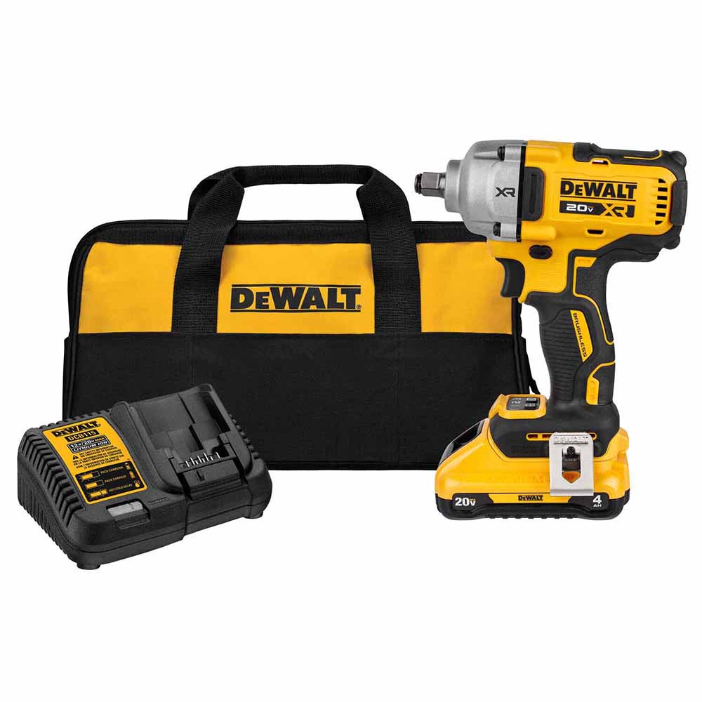 DeWalt DCF891Q1 20V MAX* XR 1/2 in. Mid-Range Impact Wrench Kit with Hog Ring Anvil