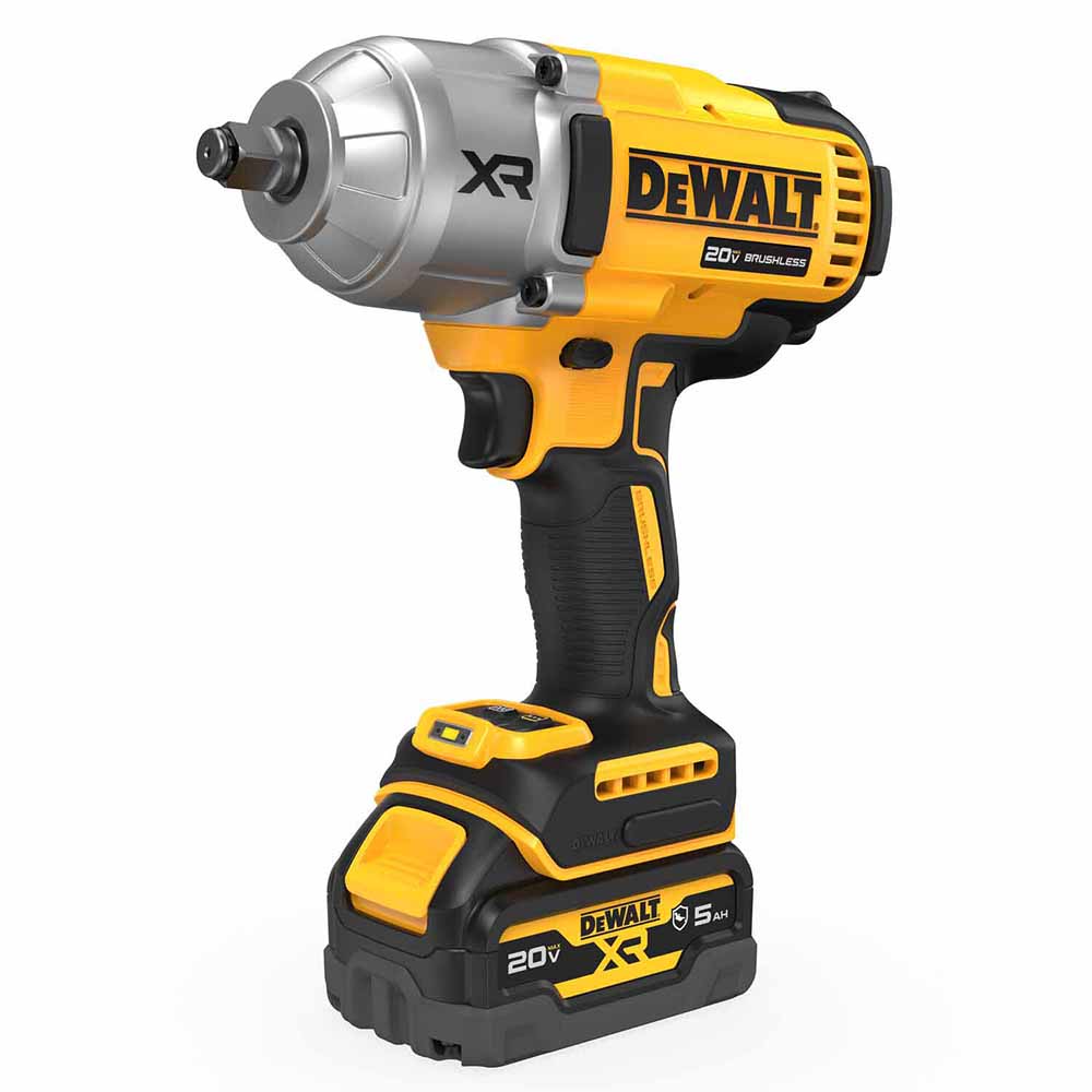 DeWalt DCF900GP2 20V MAX* XR 1/2 In. High Torque Impact Wrench with Hog Ring Anvil with (2) Oil-Resistant 5.0 Ah Batteries and Charger Kit - 2