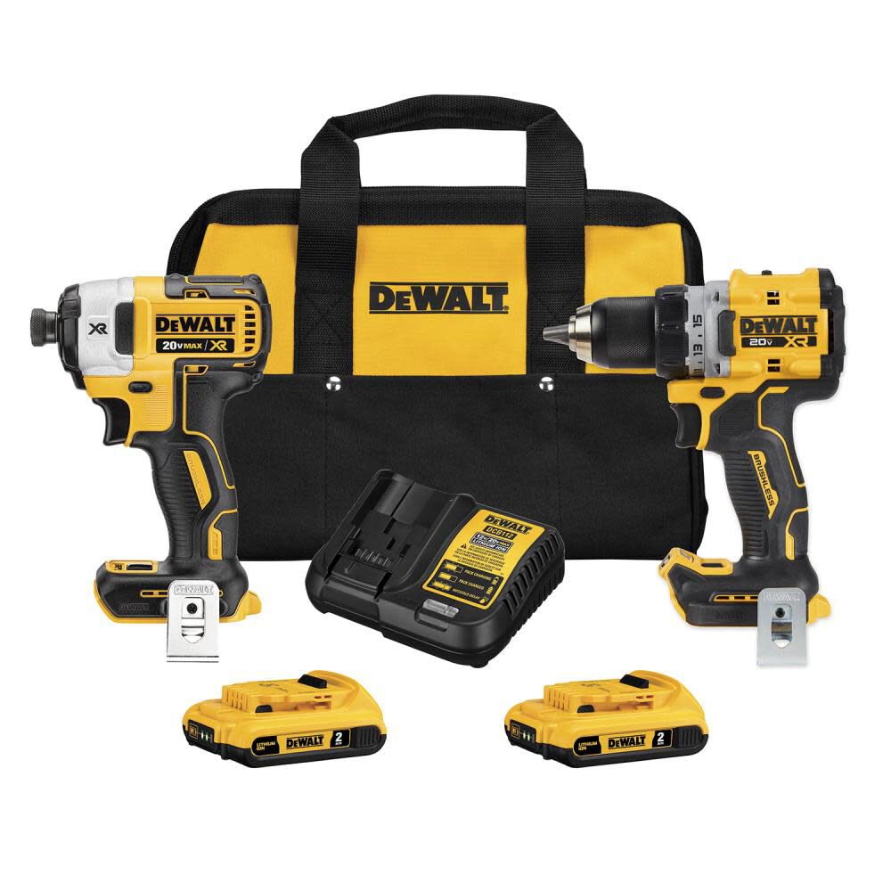 DeWalt DCK248D2 20V Brushless Cordless 1/2" Drill Driver/1/4" Impact Driver Combo Kit (2-Tool)