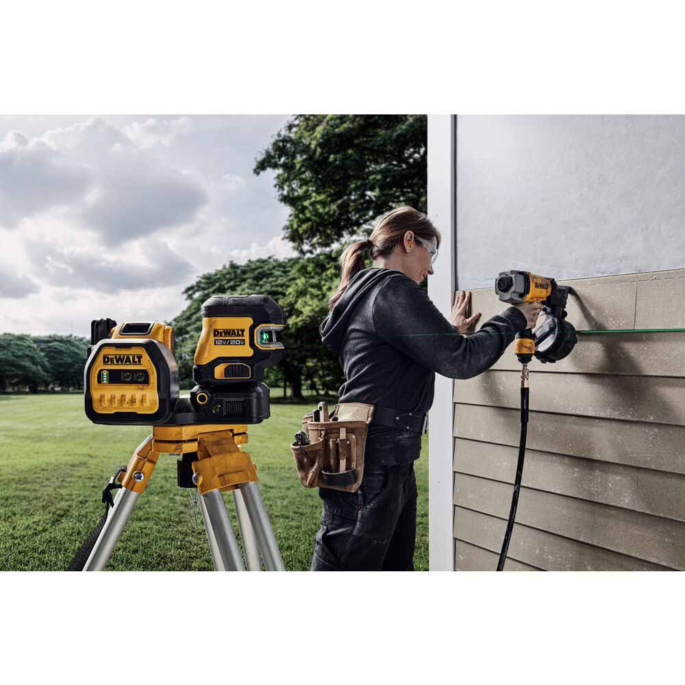 DeWalt DCLE34520G 20V Cross line 5 Spot Combo Laser Kit w/ Battery - 8