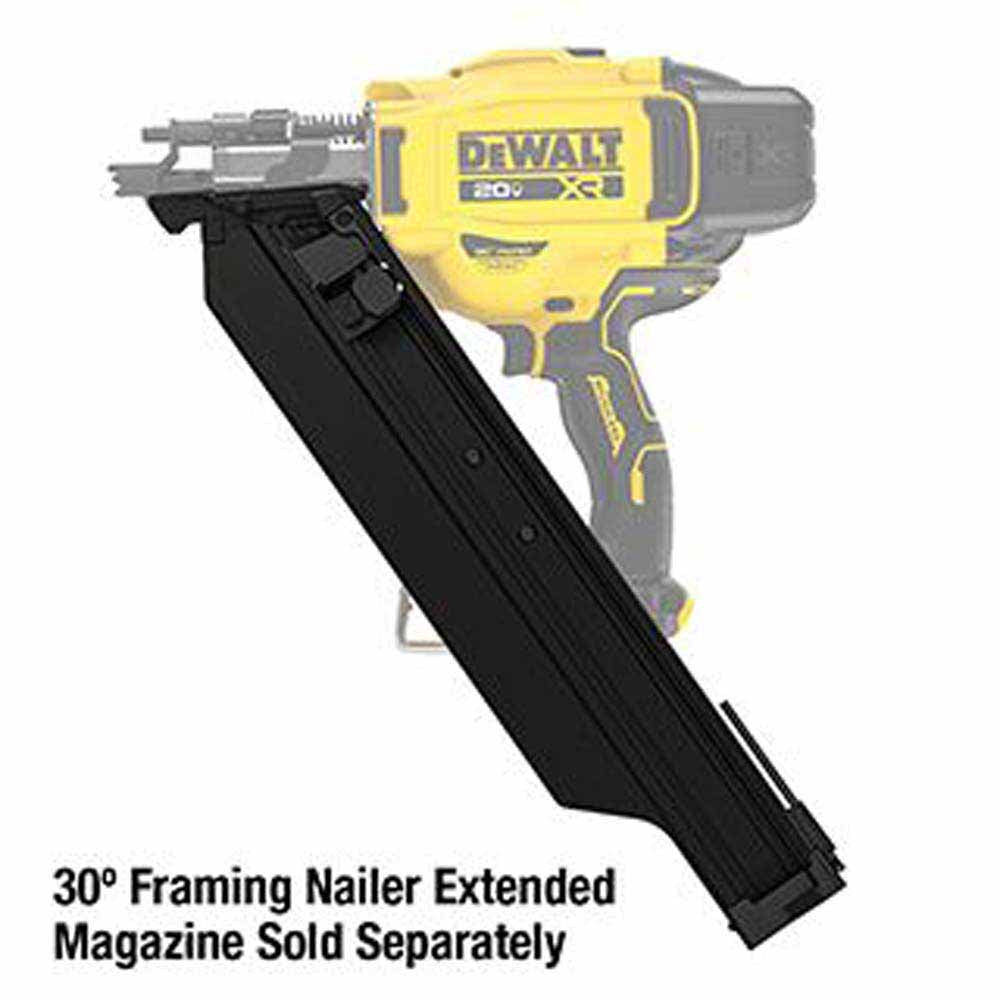 DeWalt DCN930P1 20V MAX XR Brushless Cordless 30 Degree Paper Tape Framing Nailer Kit - 8