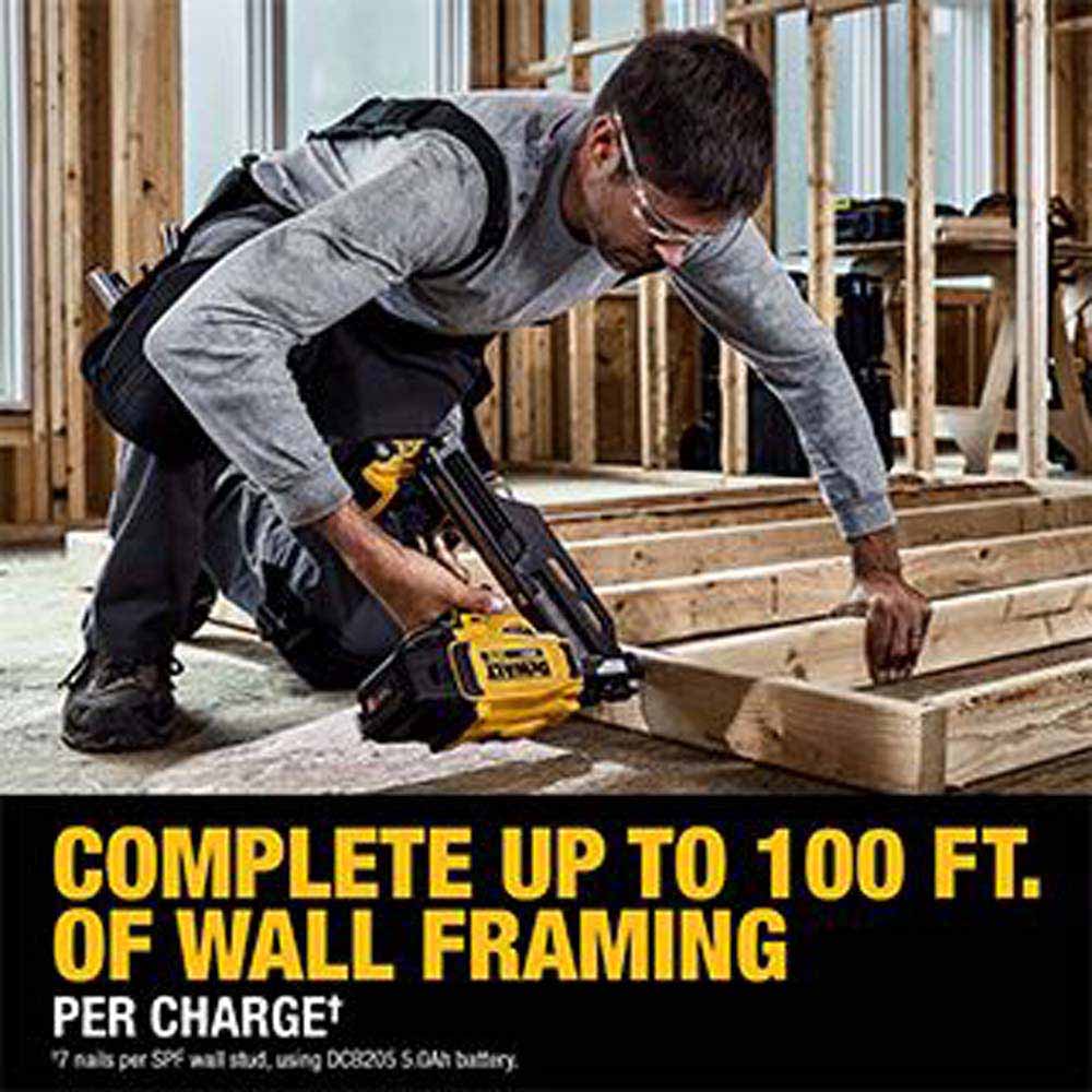 DeWalt DCN930P1 20V MAX XR Brushless Cordless 30 Degree Paper Tape Framing Nailer Kit - 16