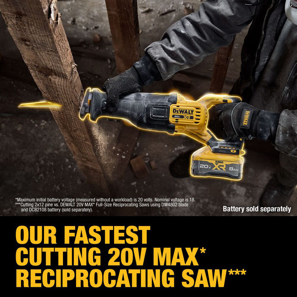 DeWalt DCS384B 20V Max XR Brushless Cordless Reciprocating Saw (Tool Only) - 7