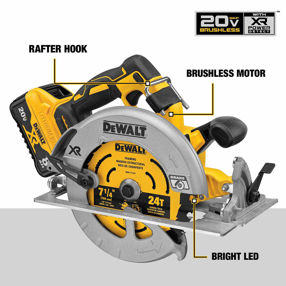 DeWalt DCS574B 20V XRP 7-1/4In Circular Saw - 3