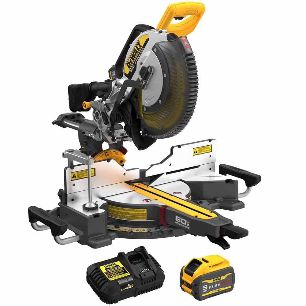 DeWalt DCS781X1 60V MAX Brushless Cordless 12in. Double Bevel Sliding Miter Saw Kit