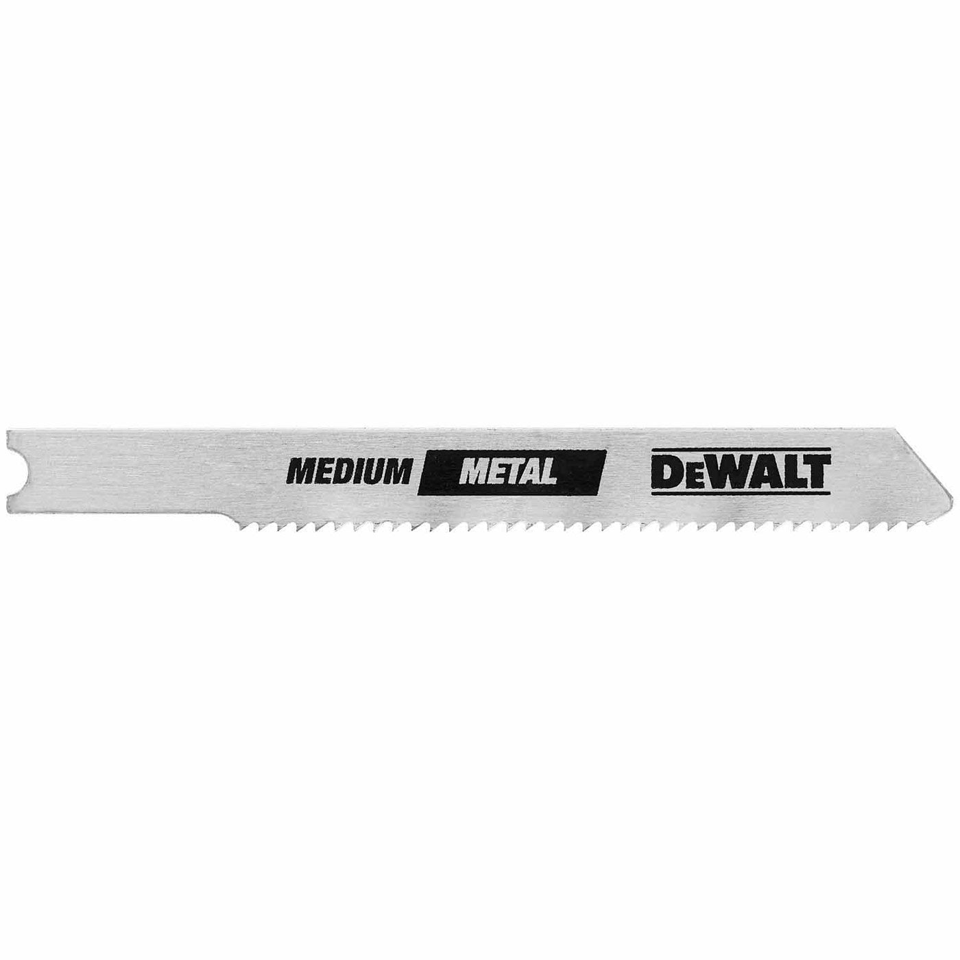 DeWalt DW3726-5 3" 24 TPI U-Shank Thin Metal Cutting Cobalt Alloy Steel Jig Saw Blade - 5 Pack