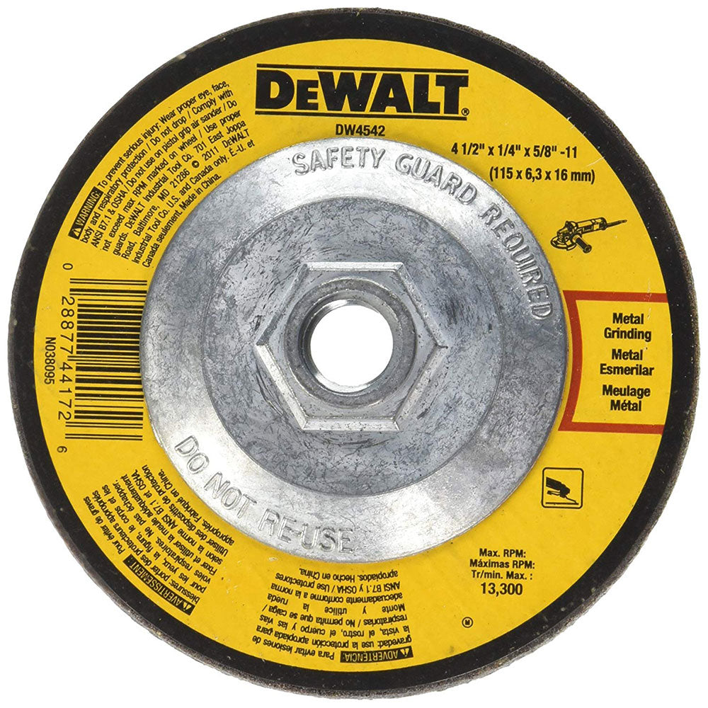 DeWalt DW4542 4-1/2" X 1/4" X 5/8" -11Fas