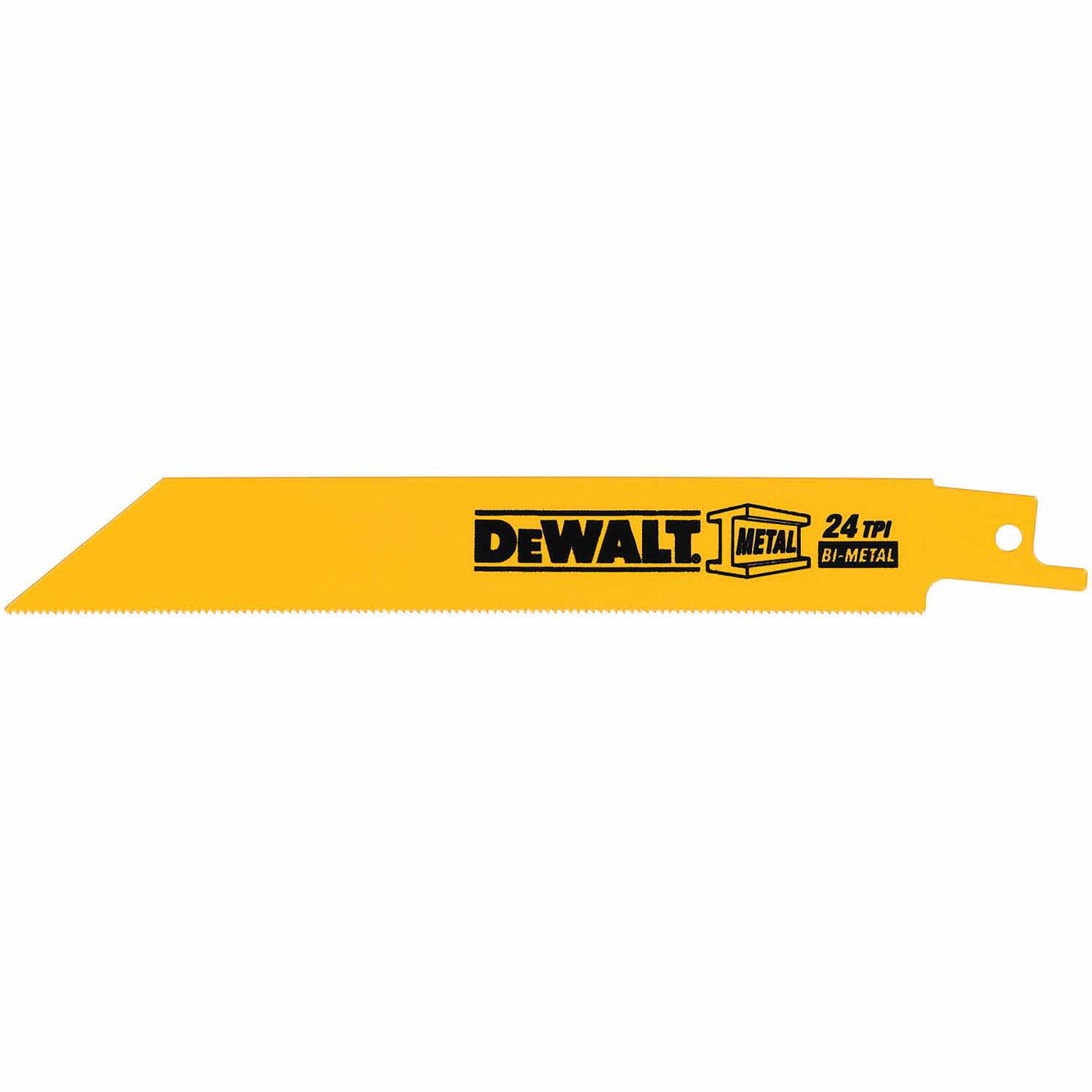 DeWalt DW4812 4" 24 TPI Straight Back Bi-Metal Reciprocating Saw Blade, Metal Cutting(5 pack)