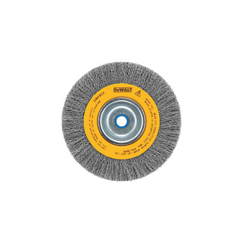 DeWalt DW4907 8" Crimped Bench Wire Wheel 5/8" Arbor Wide Face, .014" Wire