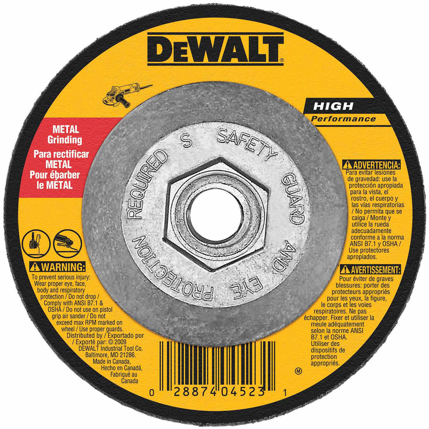 DeWalt DW8757 7" X 3/32" X 5/8"-11 Metal Notching Wheel