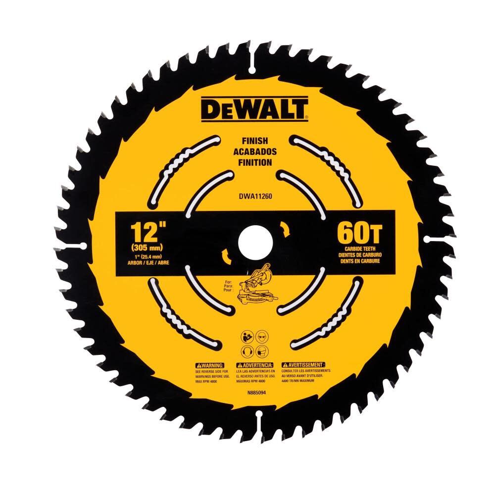 DeWalt DWA11260 12 in. 60T Finish Saw Blade