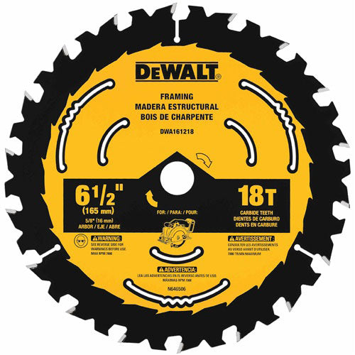 DeWalt DWA161224 6-1/2" 24T Small Diameter Circular Saw Blade Blister - 2