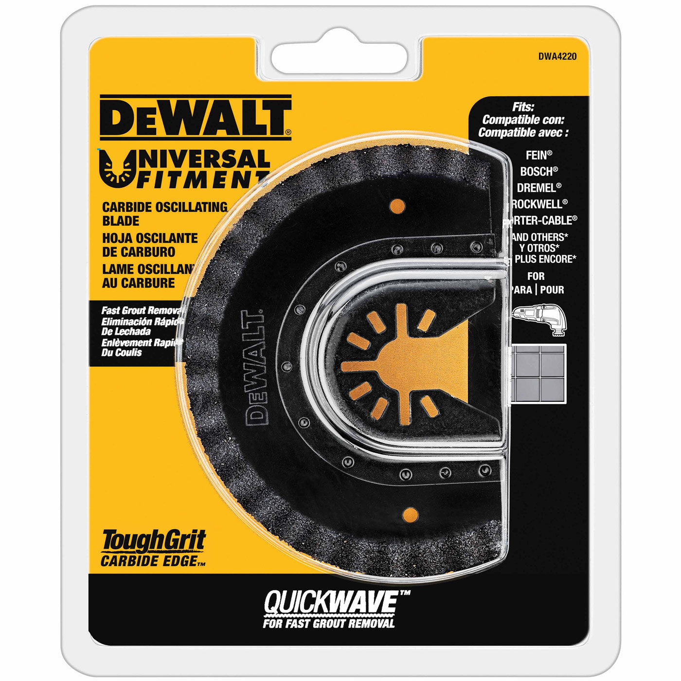 DeWalt DWA4220 Oscillating Fastcut Carbide Grout Removal Blade - 3