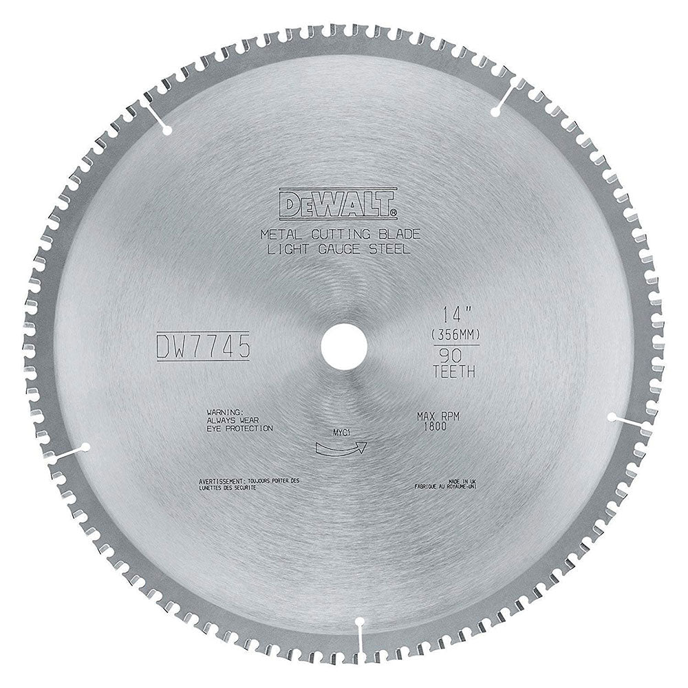 DeWalt DWA7745 14" 90T Metal Cutting Saw Blade, Light Gauge Ferrous