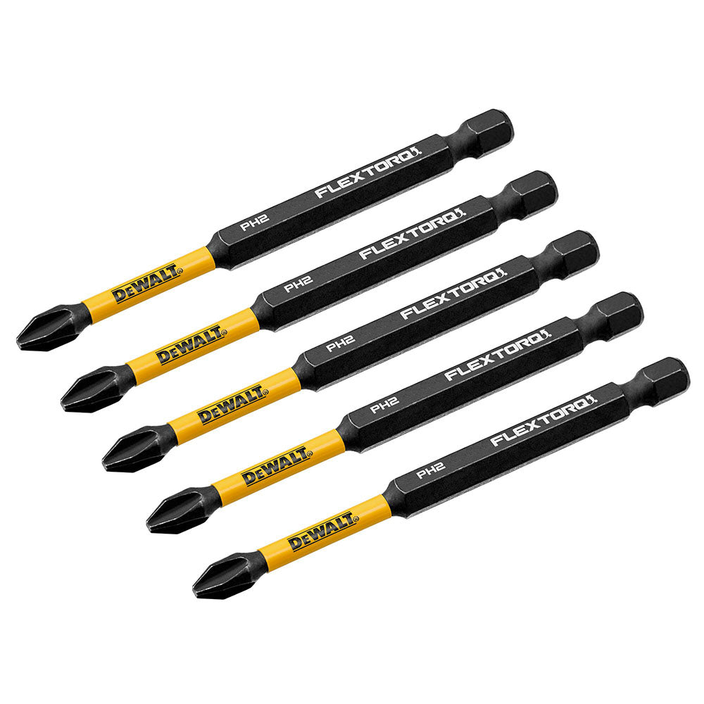 DeWalt DWAF3PH2IR5 PH2 FLEXTORQ  1/4 x 3-1/2in Impact Driver Bits, 5-Pack - 3