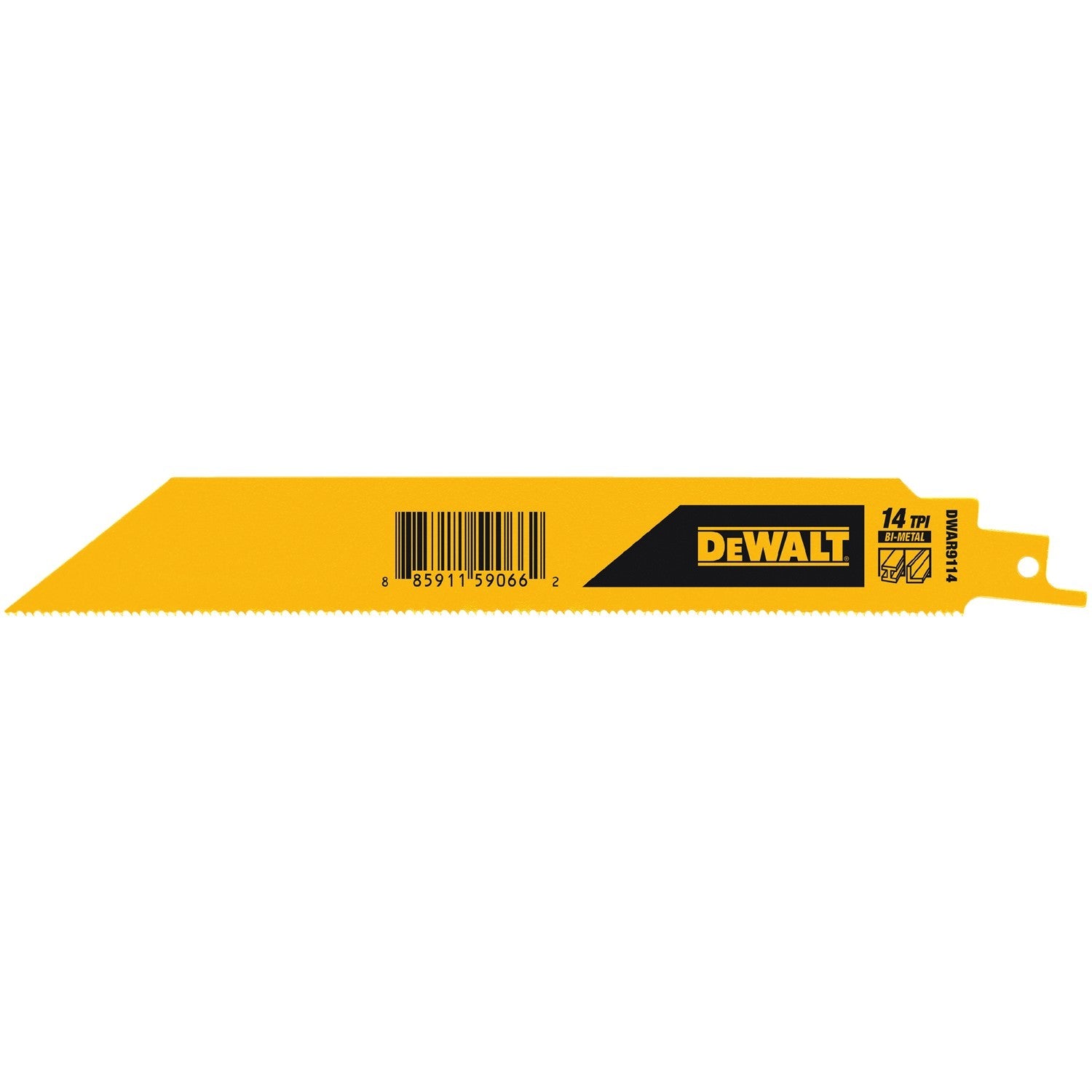 DeWalt DWAR9114N25 9" 14TPI 1" Recip Saw Blade