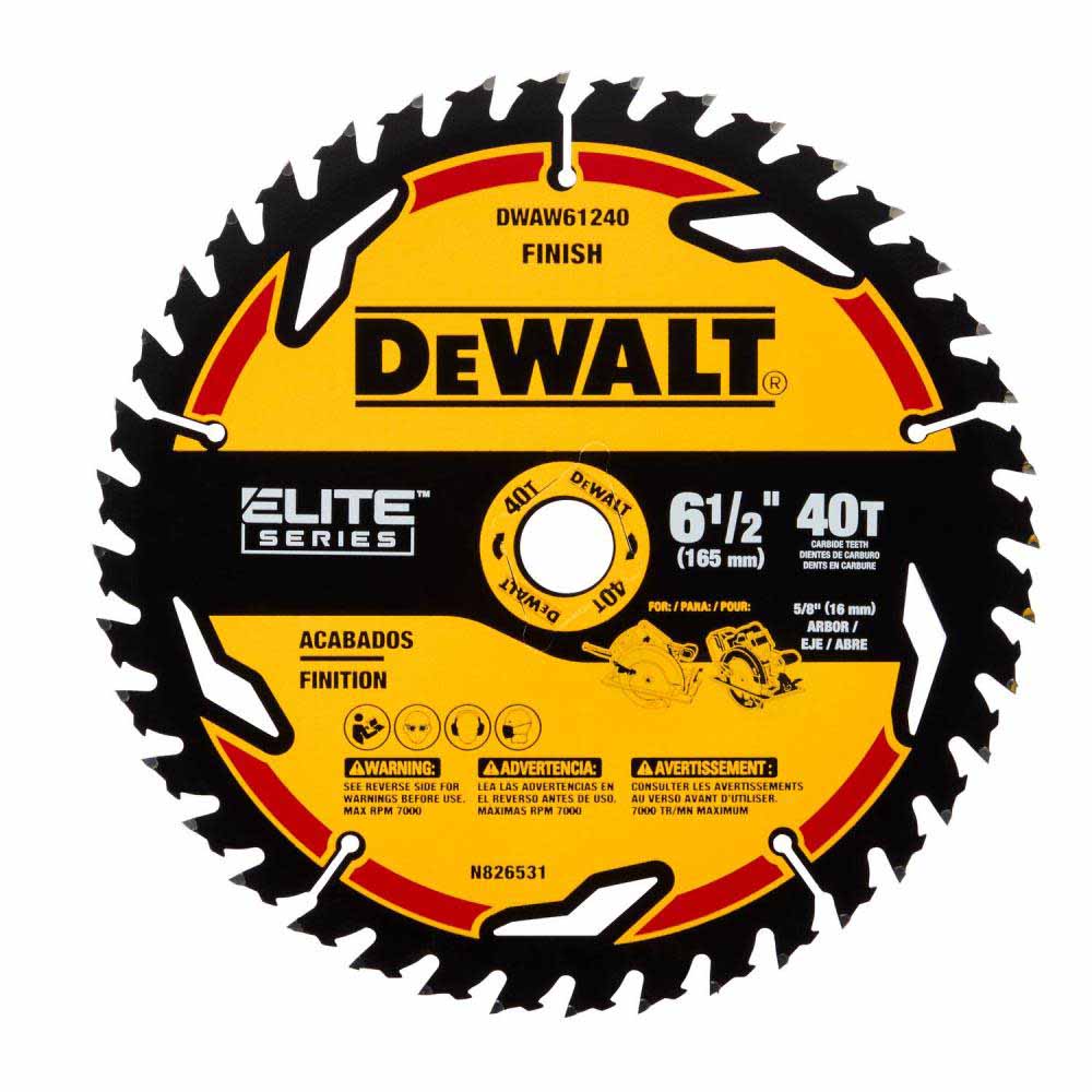 DeWalt DWAW61240 6-1/2" 40T Elite Series Saw Blade