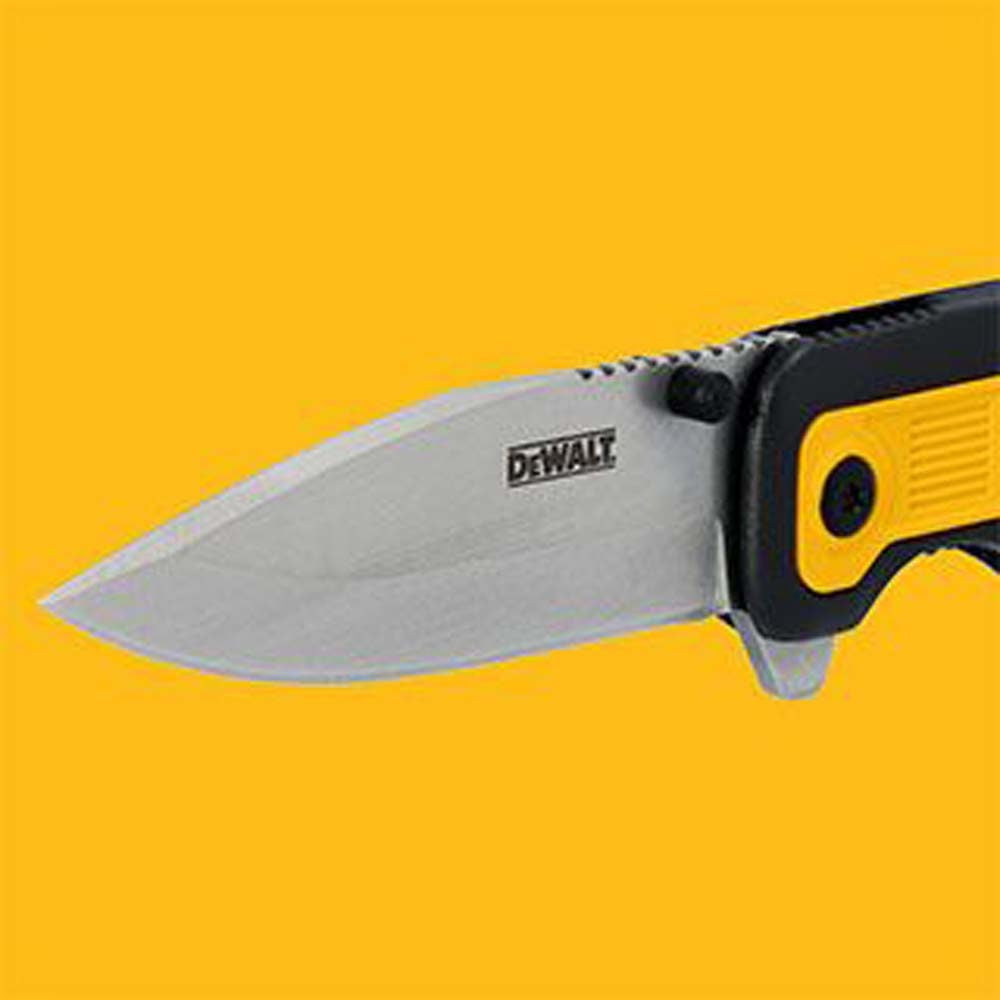 DeWalt DWHT10993 Drop Point Stainless Steel & Beveled Edge Blade Pocket Knife - 10