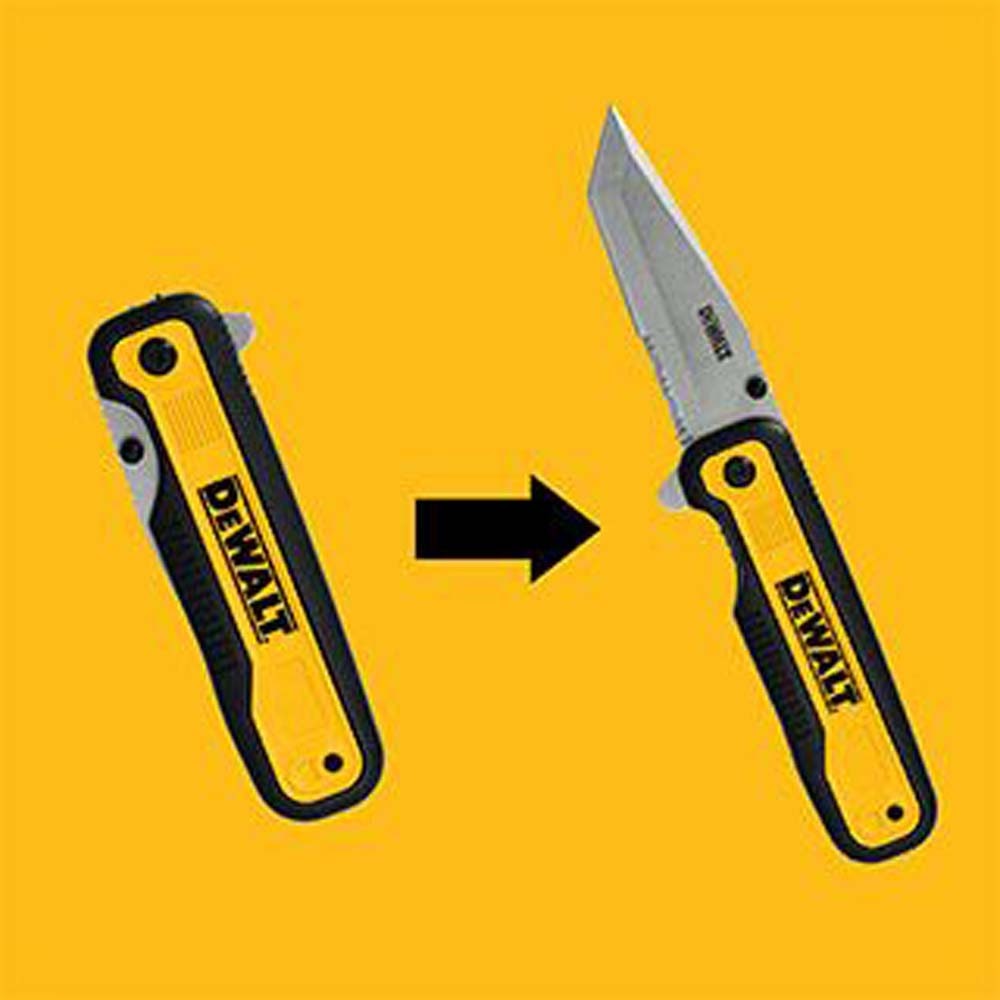 DeWalt DWHT10994 Tanto Stainless Steel and Beveled Edge Blade Pocket Knife - 8