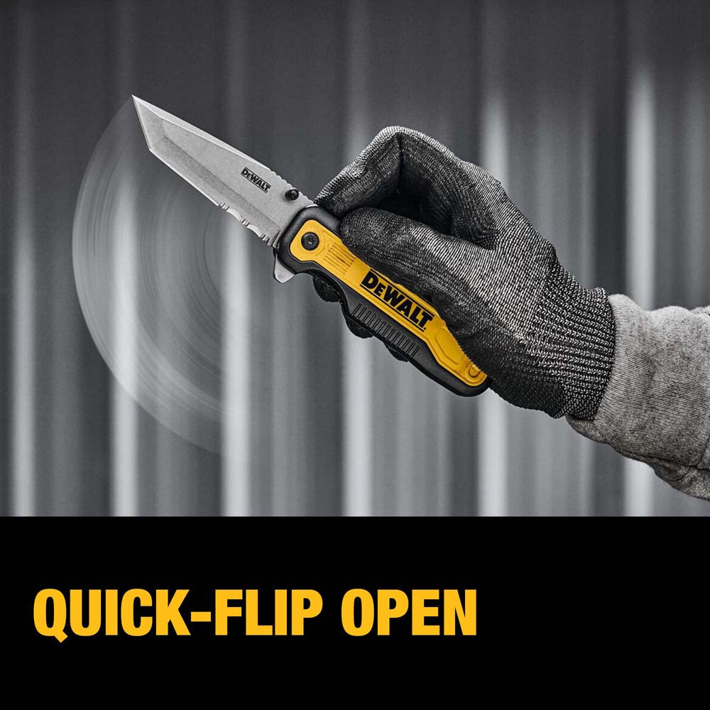 DeWalt DWHT10994 Tanto Stainless Steel and Beveled Edge Blade Pocket Knife - 11